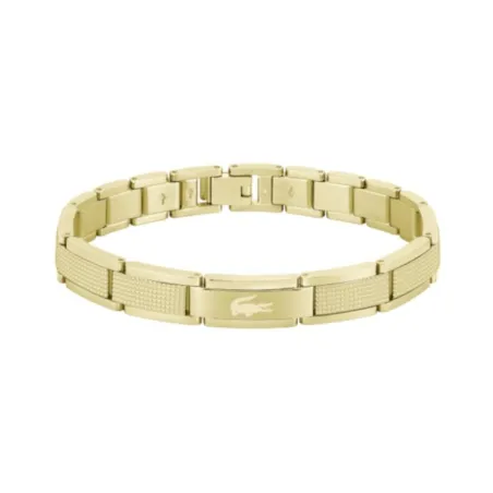 Pulsera Lacoste Stencil Acero Baño Oro Hombre 2040219