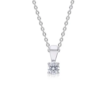 Gargantilla Diamonfire Plata Baño Rodio y Circonita 0,25 ct P5555