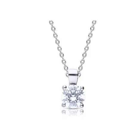 Gargantilla Diamonfire Plata Baño Rodio y Circonita 1,5 ct P5557