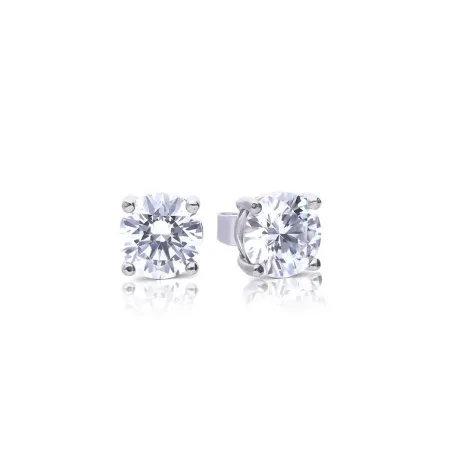 Pendientes Diamonfire Plata Baño Rodio y Circonita 1,50 ct E6660
