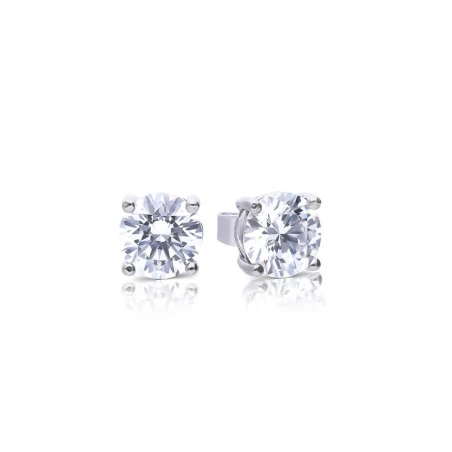 Pendientes Diamonfire Plata Baño Rodio y Circonita 1,50 ct E6660