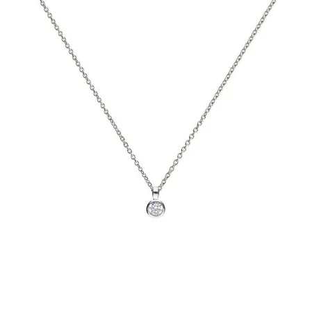 Gargantilla Diamonfire Plata Baño Rodio y Chatón Circonita 0,25 ct P4640