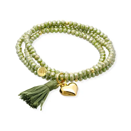 Pulsera Marina García Zen Amazonia Plata Baño Oro y Corazón 91164UZ