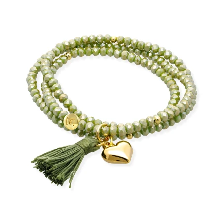 Pulsera Marina García Zen Amazonia Plata Baño Oro y Corazón 91164UZ