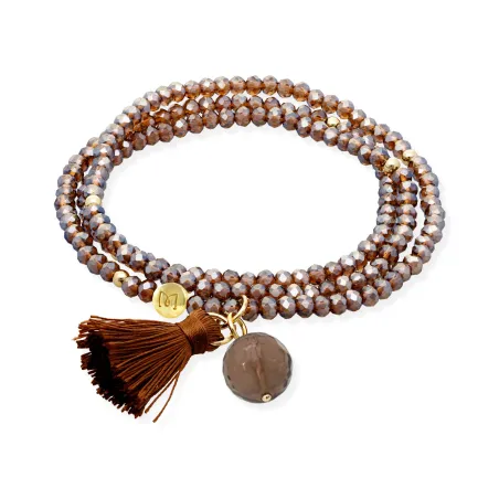 Pulsera Marina García Zen Moka y Piedra Natural 91166UA