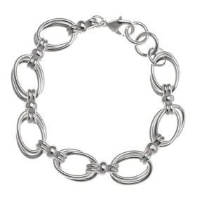 Pulsera Vidal&Vidal Eslabones Ovalados Baño Plata X2094021B