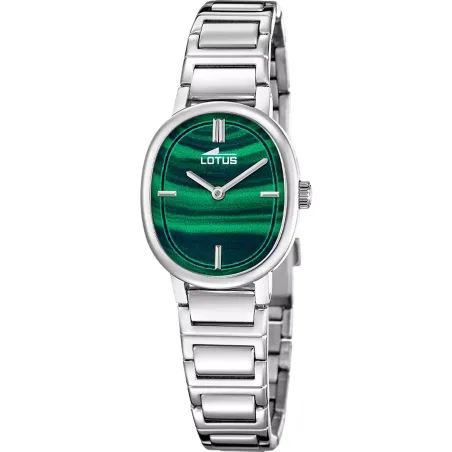 Reloj y Pulsera Lotus 2Gether Plteado y Verde Analógico Mujer 19012/4