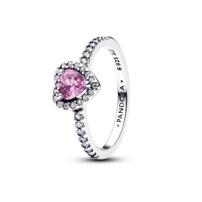 Anillo Pandora Corazón Morado Elevado 198421C12