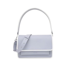 Bolso Bandolera TOUS Audree Pipings Azul Grisaceo Mediano...