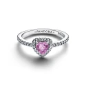 Anillo Pandora Corazón Morado Elevado 198421C12