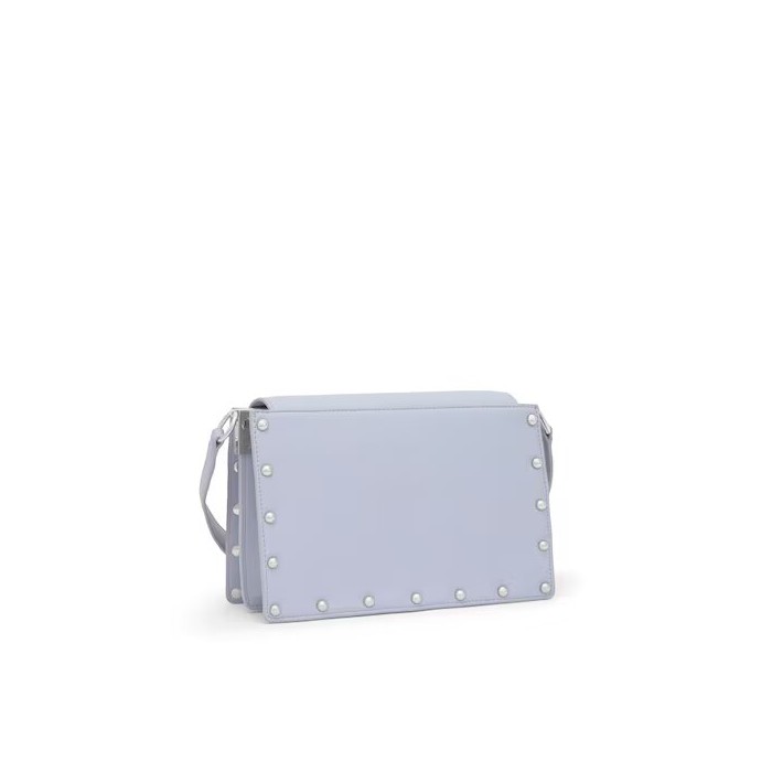 Bolso Bandolera TOUS Audree Studs Azul Grisaceo...