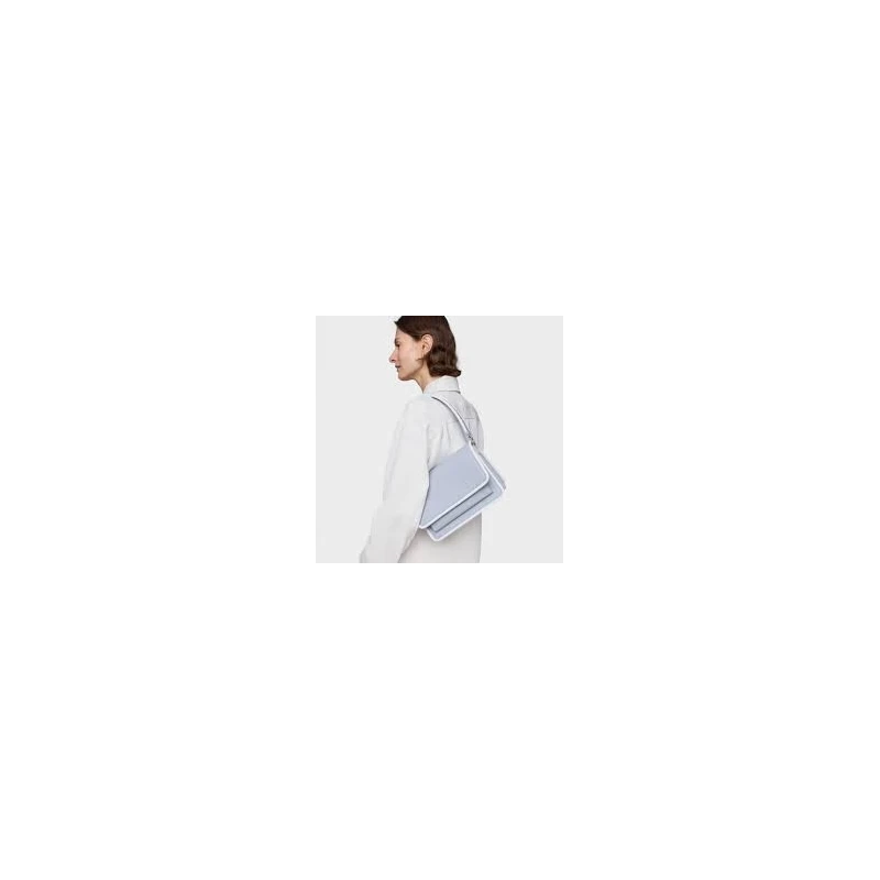 Bolso Bandolera TOUS Audree Pipings Azul Grisaceo Mediano 2002375134