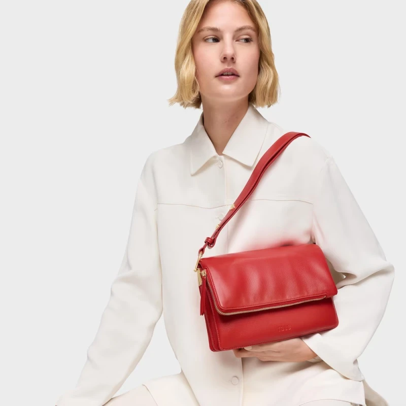 Bolso Bandolera TOUS Audree Soft Rojo Mediano 2002358317