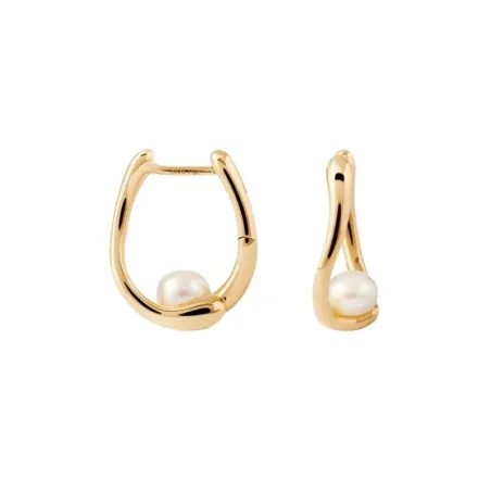 Pendientes PdPaola Aura Plata Baño Oro y Perla AR01-G51-U