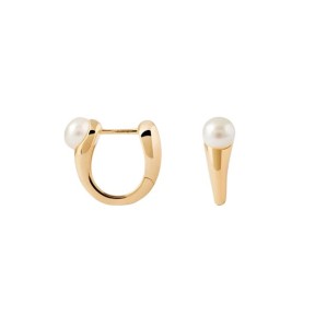 Pendientes PdPaola Audrey Plata Baño Oro y Perla AR01-G55-U