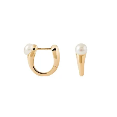 Pendientes PdPaola Audrey Plata Baño Oro y Perla AR01-G55-U