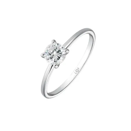 Anillo Solitario Litta Fiore Oro Blanco 18kt y Diamante 0,50 Cts LRN-101-004