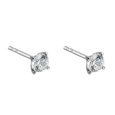 Pendientes Litta Fiore Oro Blanco 18kt y Diamantes 0,25 Cts LEA-101-002-UU