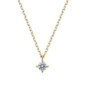Collar Litta Fiore Oro Amarillo 18kt y Diamante 0,20 Cts...