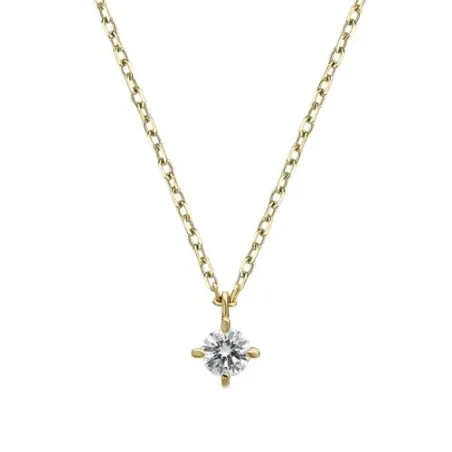 Collar Litta Fiore Oro Amarillo 18kt y Diamante 0,20 Cts LNL-201-008-UU