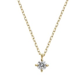 Collar Litta Fiore Oro Amarillo 18kt y Diamante 0,25 Cts...