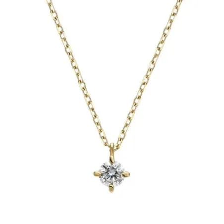 Collar Litta Fiore Oro Amarillo 18kt y Diamante 0,25 Cts LNL-201-009-UU