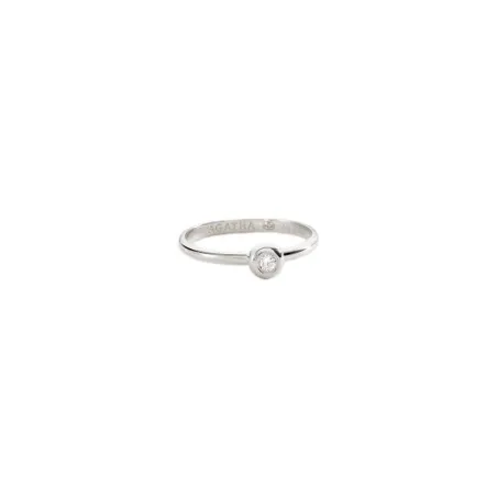 Anillo Fino Agatha Paris Odéon Plata y Circonita Blanca 02220534-136