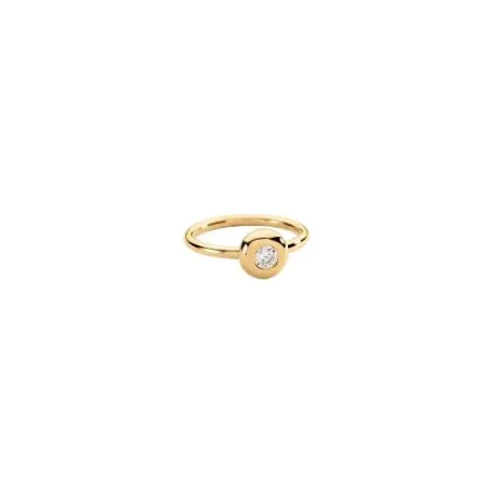 Anillo Fino Agatha Paris Odéon Plata Baño Oro y Circonita Blanca 02290080-137