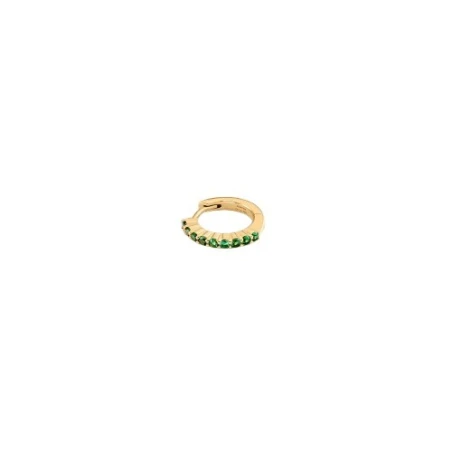 Pendiente Criolla Agatha Paris Plata Baño Oro y Circonitas Verdes 02391231-658-TU