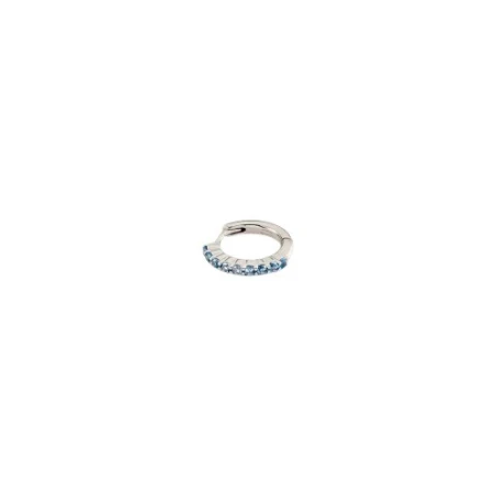 Pendiente Criolla Agatha Paris Plata Baño Rodio y Circonitas Azules 02321329-088-TU