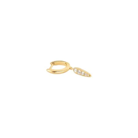 Piercing Criolla Agatha Paris Pétalo Plata Baño Oro y Circonitas Blancas 02391236-137-TU