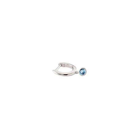 Piercing Criolla Agatha Paris Mix & Match Plata Baño Rodio y Circonita Azul 02321332-088-TU
