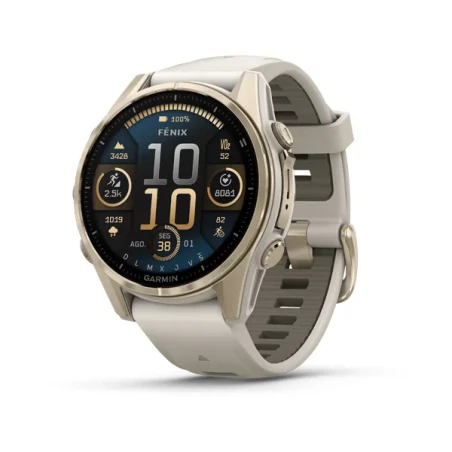Smartwatch Garmin Fénix 8 Dorado y Beige 010-02903-11