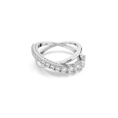 Anillo Swarovski Hiperbola Baño rodio y Cristales Blancos 5714954