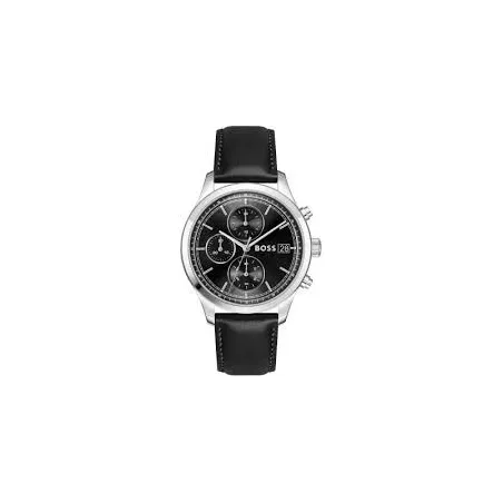 Reloj Boss Stratus Plateado y Negro Cronógrafo Hombre 1514326