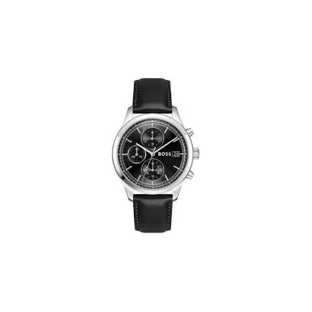 Reloj Boss Stratus Plateado y Negro Cronógrafo Hombre 1514326