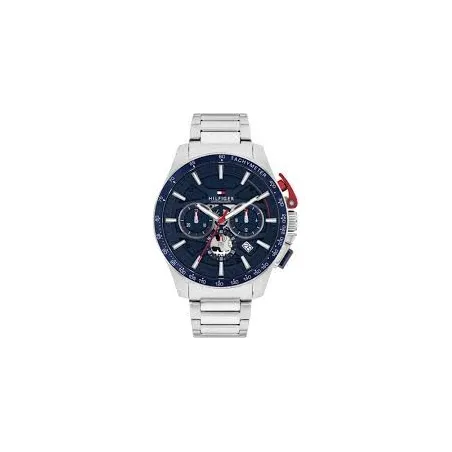 Reloj Tommy Hilfiger Bank Plateado y Azul Cronógrafo Hombre 1792261