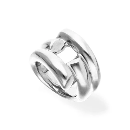 Anillo UNOde50 Raíces Tubos Baño Plata ANI0863MTL000