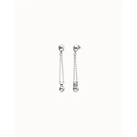 Pendientes UNOde50 Cadena y Bola Baño Plata PEN1063MTL0000U