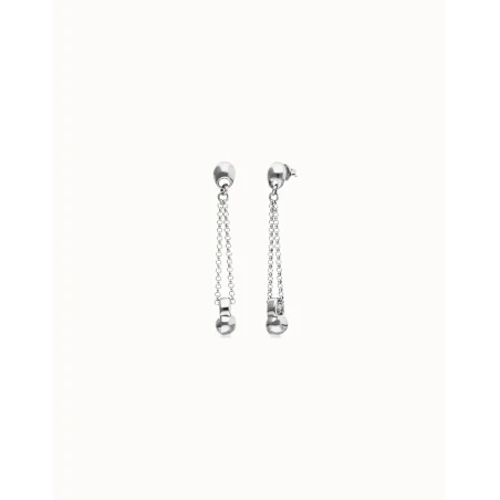 Pendientes UNOde50 Cadena y Bola Baño Plata PEN1063MTL0000U