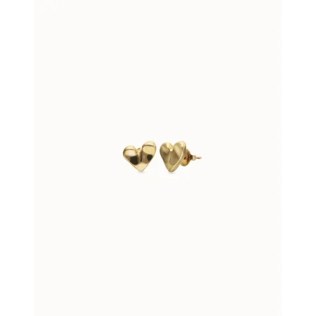 Pendientes UNOde50 Pálpito Corazón Baño Oro PEN1066ORO0000U