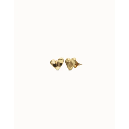 Pendientes UNOde50 Pálpito Corazón Baño Oro PEN1066ORO0000U