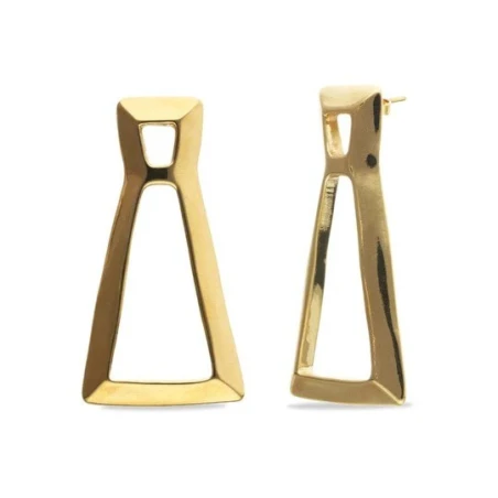 Pendientes UNOde50 Núcleo Triángulo Baño oro PEN1075ORO0000U