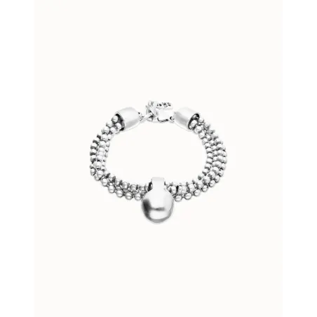 Pulsera UNOde50 Gravedad Cadena y Bolas Baño Plata PUL2607MTL0000M