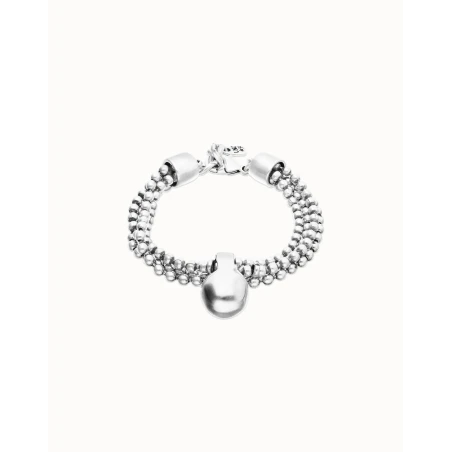 Pulsera UNOde50 Gravedad Cadena y Bolas Baño Plata PUL2607MTL0000M