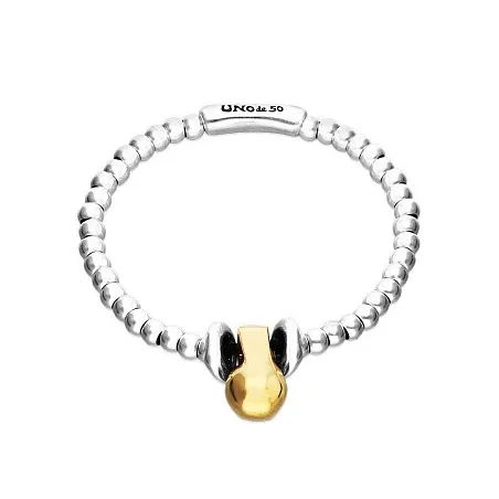 Pulsera UNOde50 Graveadad Bolas Baño Plata y Oro PUL2609OROMTL0M