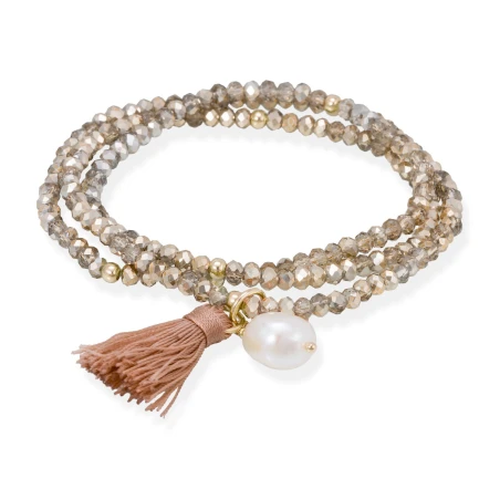 Pulsera Marina García Zen Oro y Perla 90104UP
