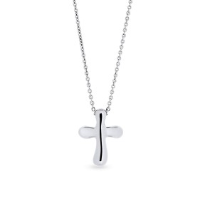 Collar Vidal&Vidal Cruz Drop Baño Plata X2824040