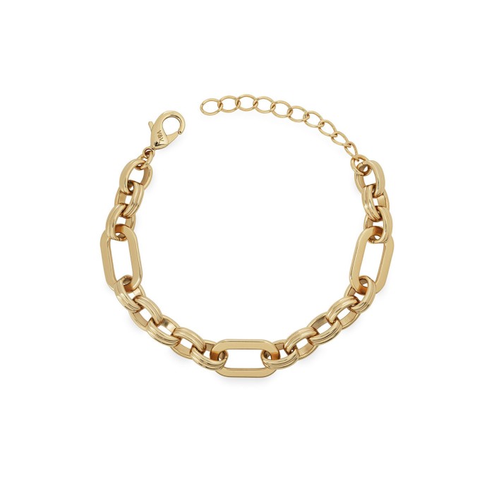Pulsera Vidal&Vidal Unise Eslabones Baño Oro...