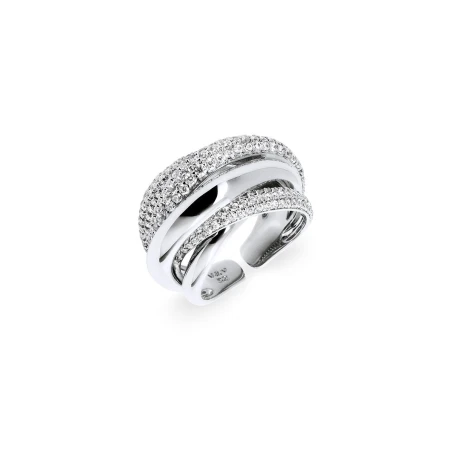 Anillo Vidal&Vidal Luire Tiras Baño Plata y Circonitas X281321214